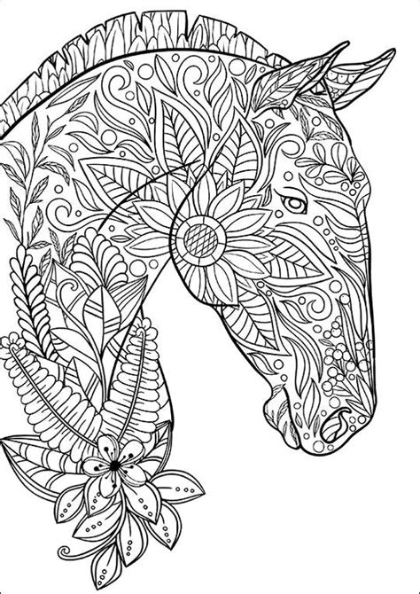 41 Mandala Coloring Printable Horse Coloring Pages For Adults Png