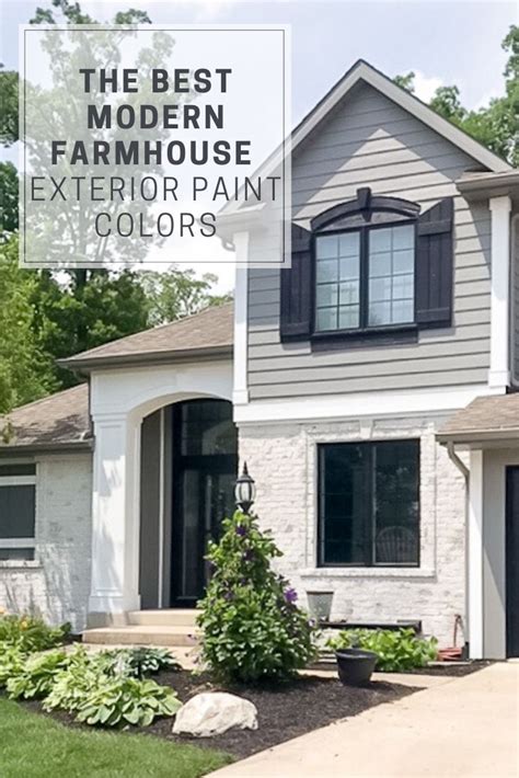 The Best Modern Farmhouse Exterior Paint Colors Brick Exterior House