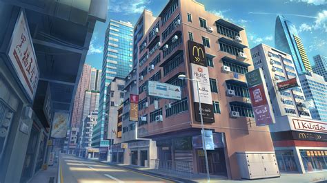 Anime Original Building City Original Anime Street 4k