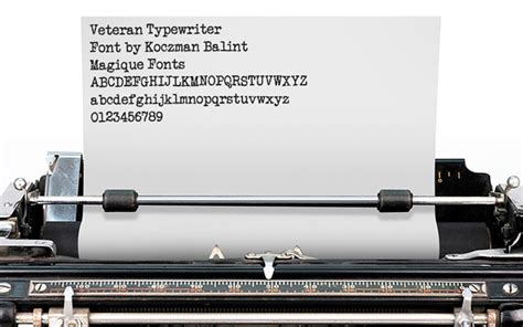 Veteran Typewriter Windows Font Free For Personal Commercial