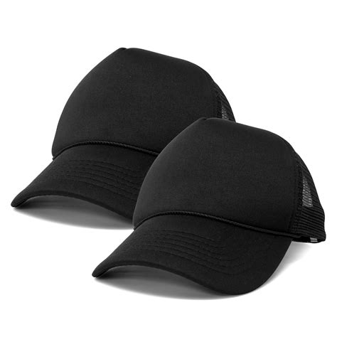 Dalix Solid Blank Trucker Hats Caps 2 For 1 Deal In Black Walmart