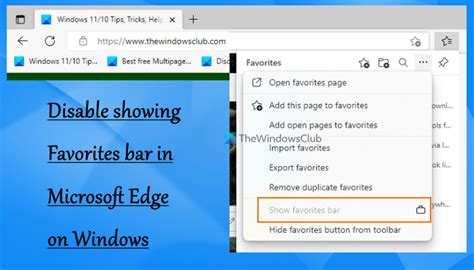 Ungakukhubaza Kanjani I Show Favorites Bar Ku Microsoft Edge Windows 1110 Websetnet