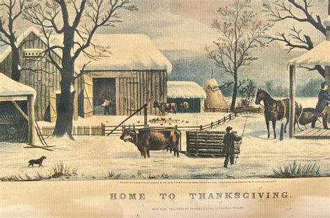 Currier And Ives Home To Thanksgiving Lithograph 1867 Ghdurrie