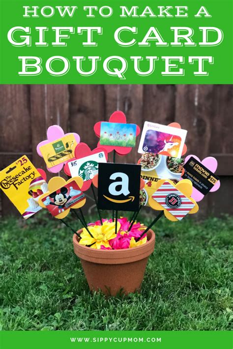 Giftcards.com here's the one stop shop for gift cards of all types with absolutely no fees. How To Make a Gift Card Bouquet - Sippy Cup Mom