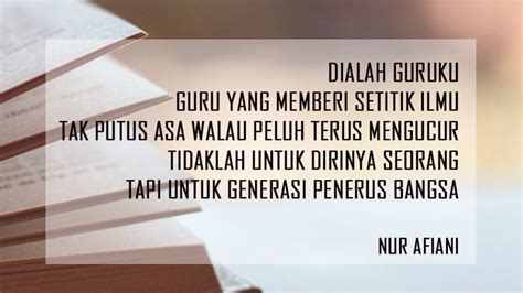 Karena hujan tanah basah, tanah lama terkena gempa. 7 Puisi Perpisahan untuk Guru yang Bikin Sedih dan Terharu ...