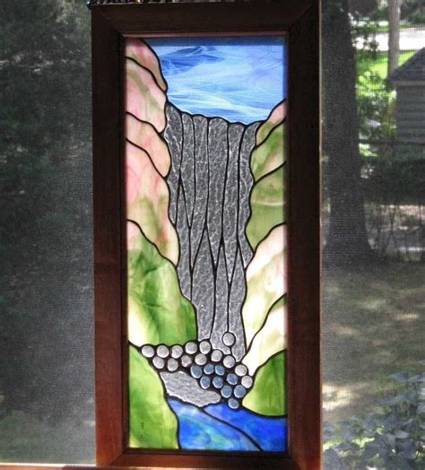 Custom Made Waterfall Stained Glass Window By Windflower Design