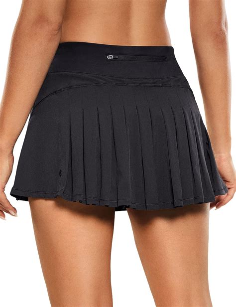 Crz Yoga Womens Quick Dry Pleated Tennis Skirts Mid Waisted Cute