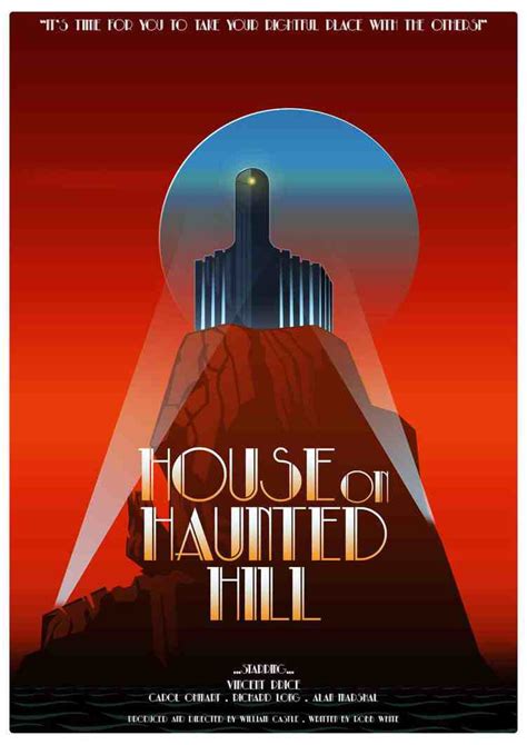 House On Haunted Hill Vintage Red House On Haunted Hill Horror