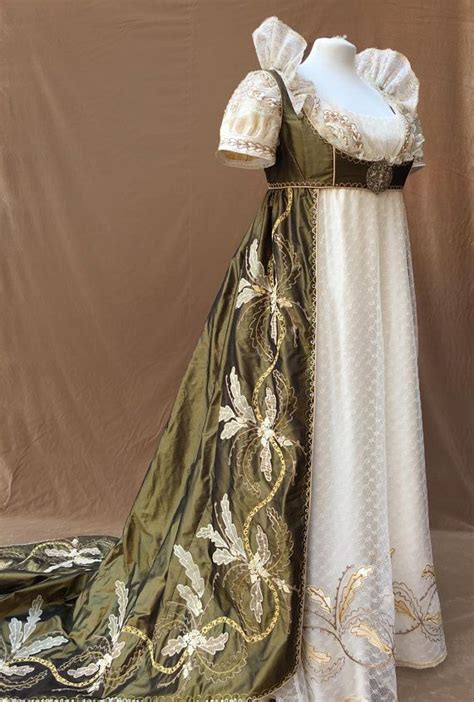 1800s Regency Court Dress Etsy Regency Era Fashion Historical Dresses Court Dresses
