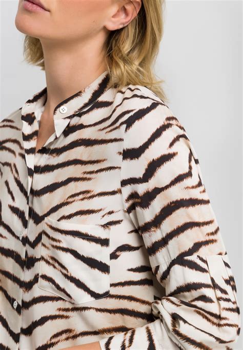 Tunic With Tiger Print Blouses Fashion