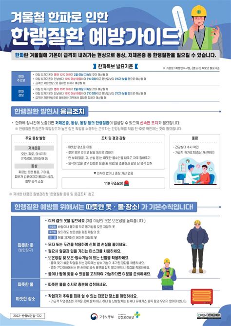 2022년 한파 대비 한랭질환 예방가이드 등 자료 배포 사 건설안전지도기관대표자협회 안전뉴스