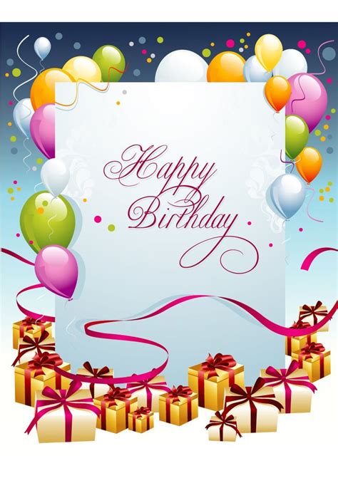 Cards For Birthday Bing Images Birthday Card Template Happy