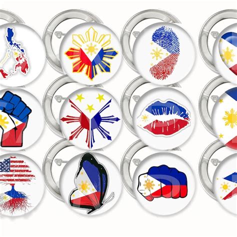 Filipino Flag Pin Etsy