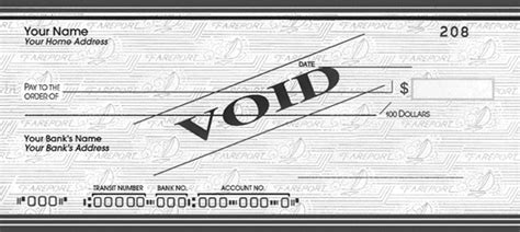 How to void a cheque. Void Cheque