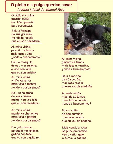 Caminos Y Senderos Españoles Poema Infantil Gallego O Piollo E A