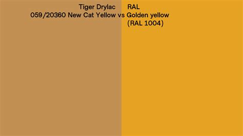 Tiger Drylac 059 20360 New Cat Yellow Vs RAL Golden Yellow RAL 1004