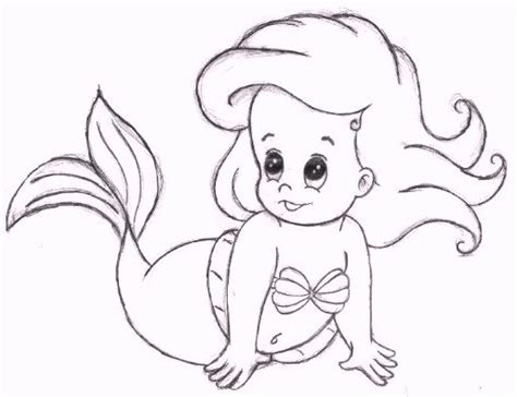 Baby Ariel Coloring Pages
