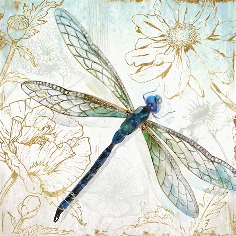 Ophelia And Co Blue Dragonfly I Wrapped Canvas Print In 2021