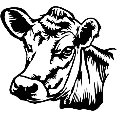 Cow Head Silhouette Svg 180 Svg File For Cricut