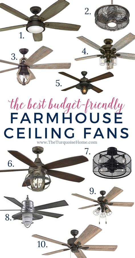 Many casablanca fans are customizable and offer a selection of blades, light kits, or controls allowing the buyer to personally design a fan. Farmhouse Ceiling Fans We Love! | The Turquoise Home