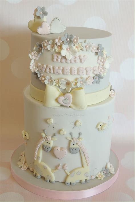 Twin Baby Shower Cake Decorated Cake By Shereen Cakesdecor