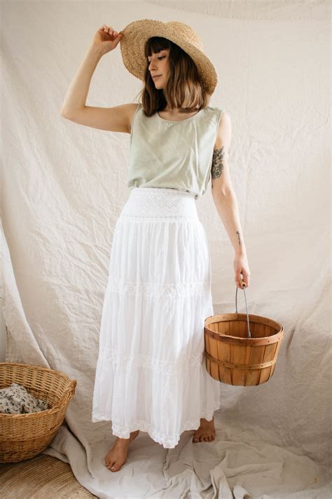 Lacy Tiered Prairie Skirt — Calico And Twine Prairie Skirt Skirts