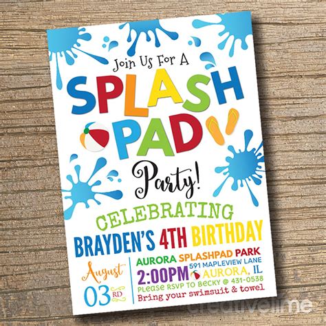 we edit you print waterslide party invitation splash pad etsy canada