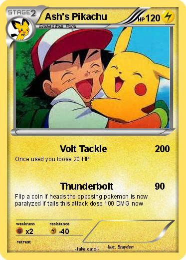 Pokémon Ash S Pikachu 523 523 Volt Tackle My Pokemon Card