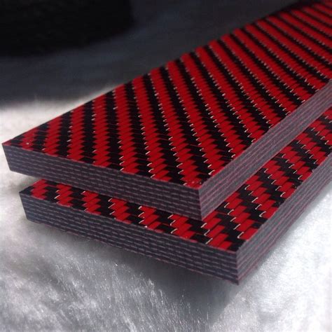 14 Red And Black Carbon Fiber Knife Scale Set Of 2 Etsy