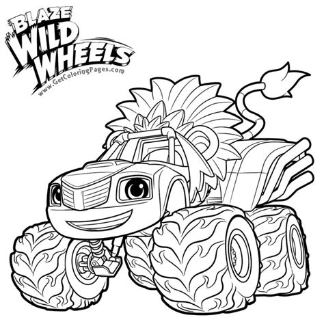 Blaze Monster Truck Coloring Page Free Coloring Pages