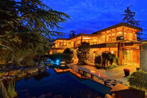 Stunning Waterfront Architectural Estate Home British Columbia Luxury