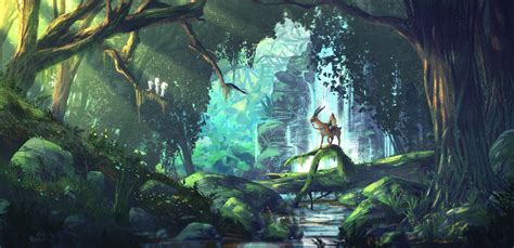 Fantasy Art Anime Forest Princess Mononoke Studio Ghibli Wallpapers