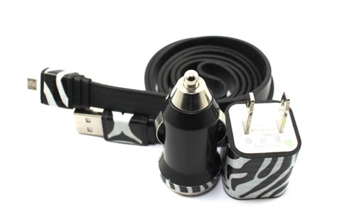 Zebra Print Mobile Phone Charger For Android Devices Samsung Htc