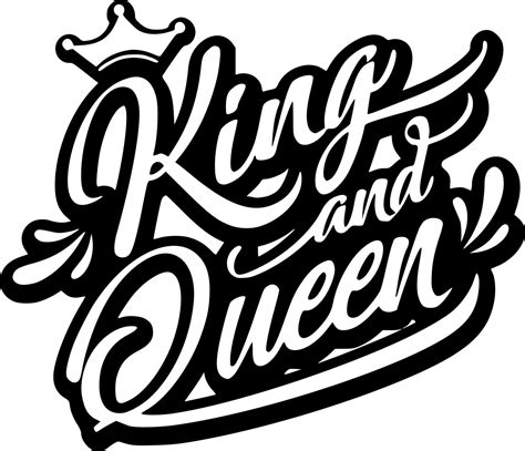 Vinyl Wall Decal Logo King And Queen Crown Words Graffiti Etsy In