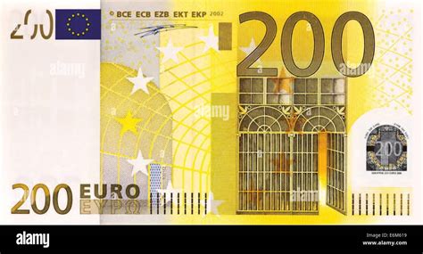 Dollar Bill 200 Euro Money Banknote Stock Photo Alamy