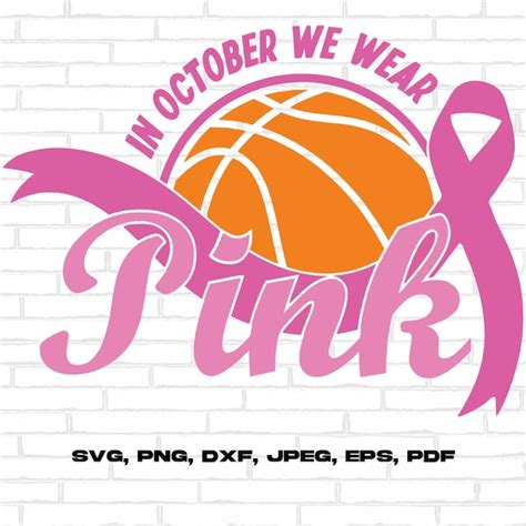 Breast Cancer Basketball Svg Etsy