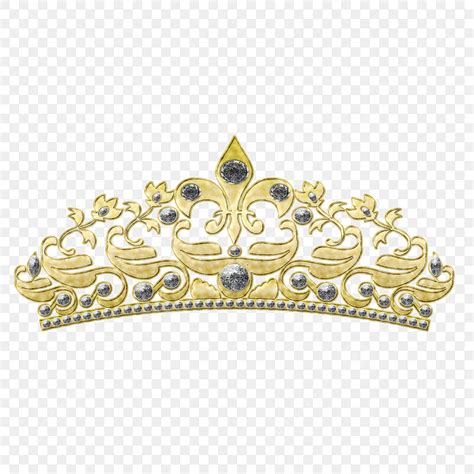 Diamond Crown White Transparent Beauty Gold Crown With Diamond