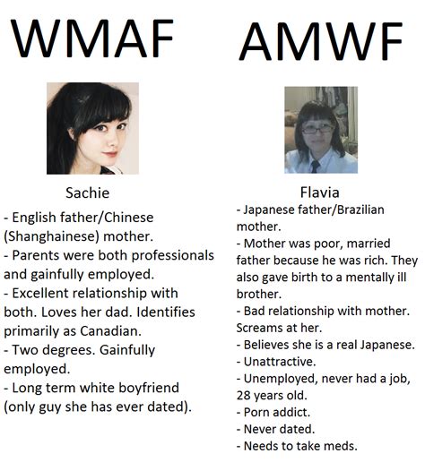 Wmaf Vs Amwf Youtuber Edition Amwf Vs Wmaf Hapas Infographics Know Your Meme