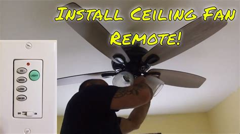 How to install a ceiling fan: How to Install A Ceiling Fan Remote Control - YouTube