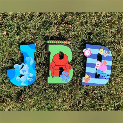 Blues Clues Inspired Custom Wooden Letters Etsy