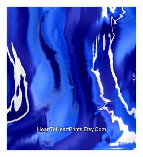 Blue Abstract Painting Set Of 2 Prints Blue Painting Printable Etsy