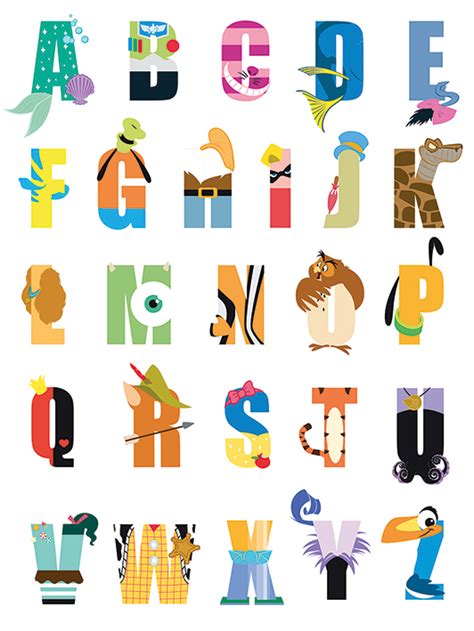 Disney Alphabet Canvas Print The Art Group