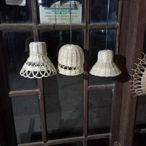 Jual Kap Lampu Gantung Rotan Model Kerucut Kab Jepara Berkah Kerajinan Tokopedia