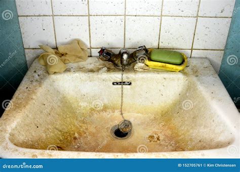 Messy Bathroom Sink Stock Image Image Of Insanitary 152705761