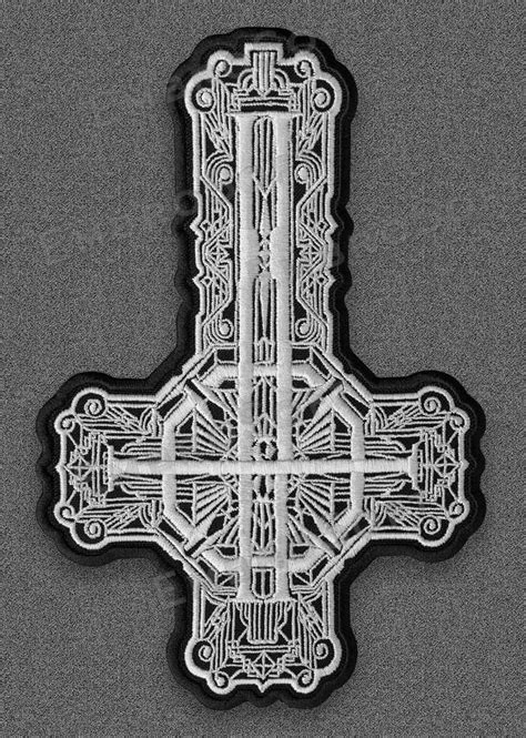 Cross Ghost Papa Emeritus Grucifix Large Patch Iron On 47″ X 725