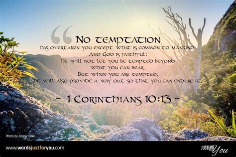 1 Corinthians 1013 No Temptation Has Overtaken You Except What Is