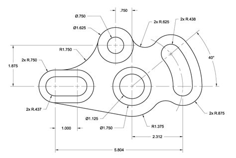 Institute Of Engineering Design And English Autocad Practice Drawings