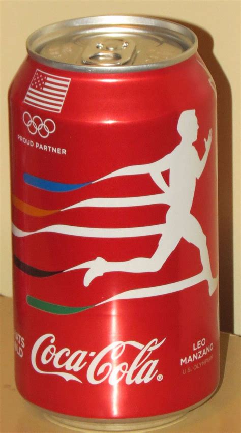 Coca Cola Coke Usa 2016 Rio Olympic Rings Leo Mazano Can Bottom Drained