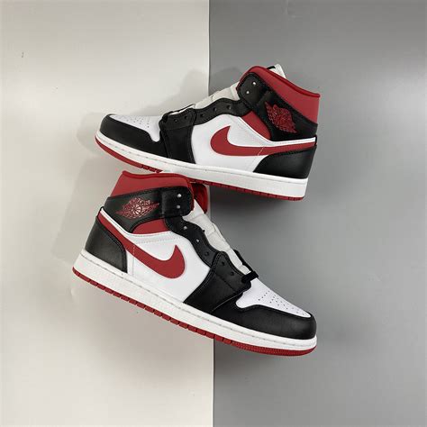 air jordan 1 mid “metallic red” white gym red black for sale the sole line