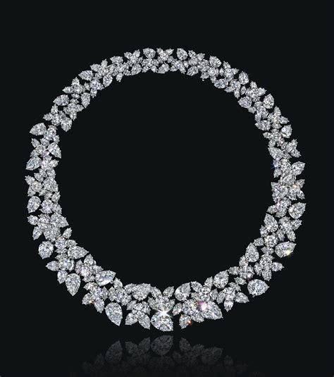 A Diamond Cluster Necklace By Harry Winston And A Photograph By Cecil